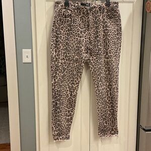 Women’s Kit from the Kloth leopard print jeans, size 12.